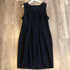 Ann Taylor Blue Sleeveless Mid Length Work Dress